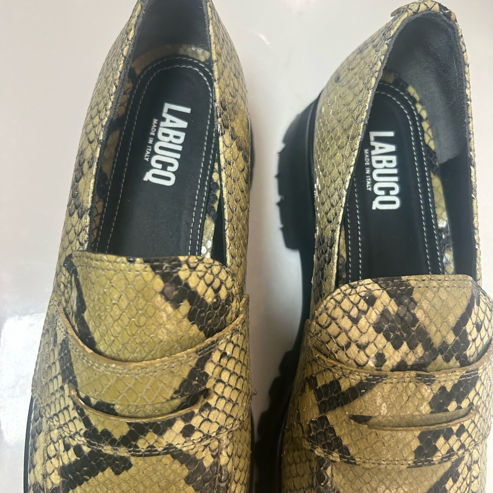 Labucq Kitty loafer. Python embossed leather. Vib… - image 2